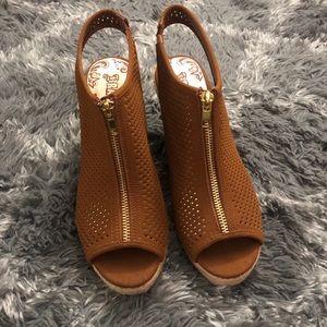 Zip Up Bootie Wedges